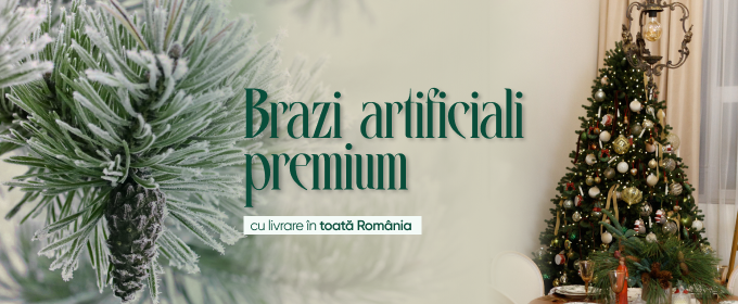 Brazi artificiali, ghirlande și coronițe de Crăciun – decorul perfect pentru sărbători