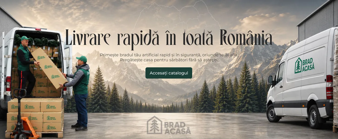 Brazi artificiali, ghirlande și coronițe de Crăciun – decorul perfect pentru sărbători